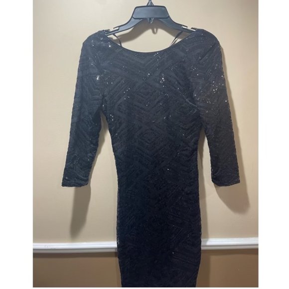 Black Sequin Dress - Picture 2 of 4